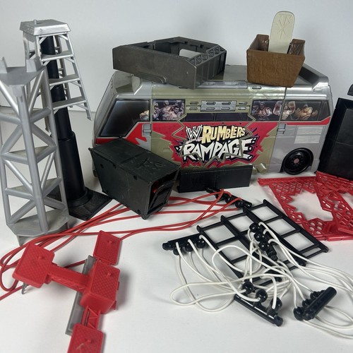 WWE Mattel Rumblers Rampage Transforming Tour Bus Playset With Extra Accessories - Picture 3 of 9