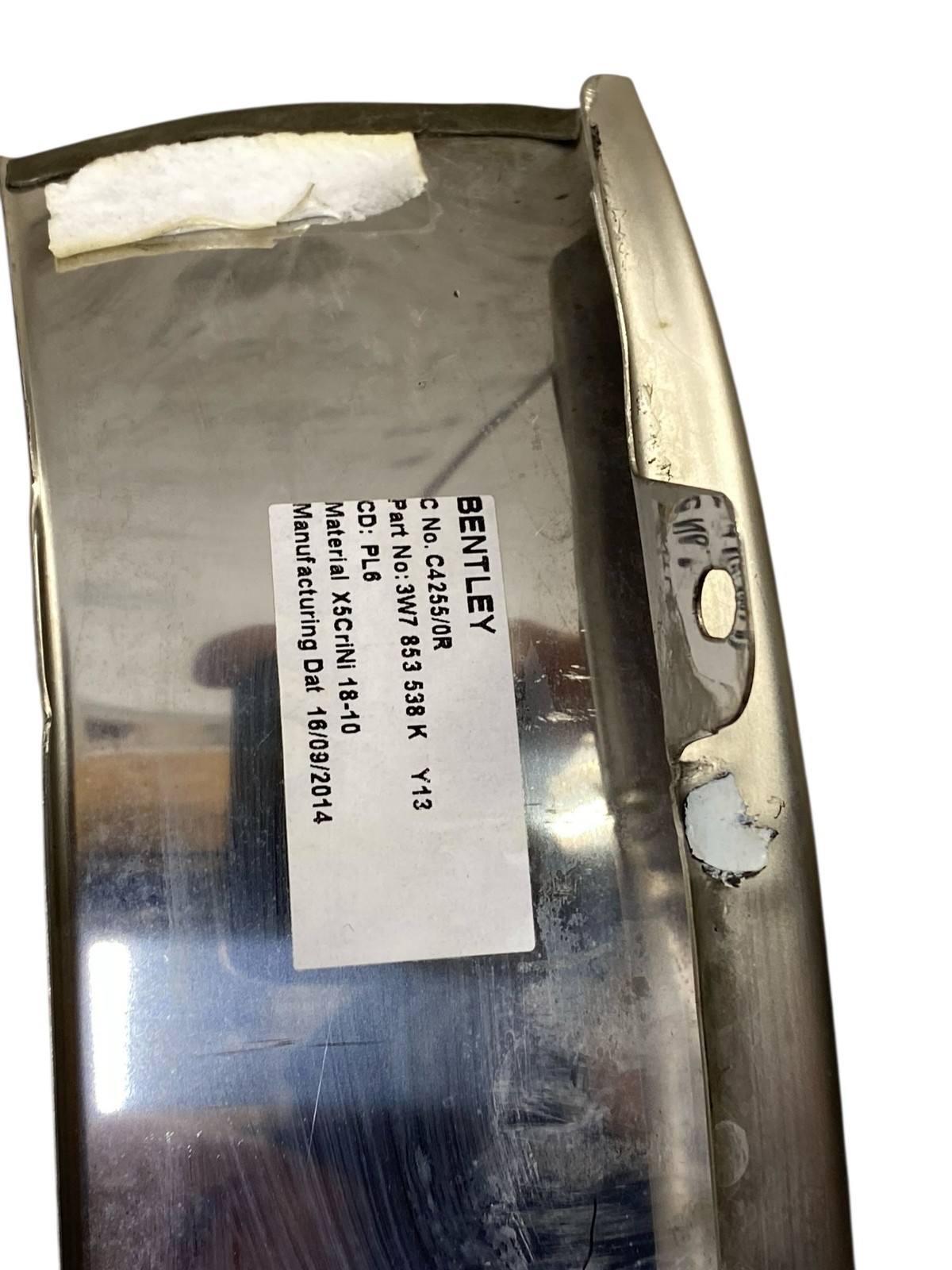2015 BENTLEY CONTINENTAL LEFT & RIGHT OUTER SILL SCUFF PLATE COVER PANEL SET 2