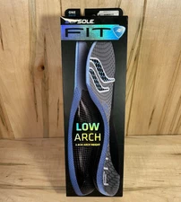 Sof Sole Fit Series Low Arch Support Stability Insoles Women’s 5-6 Blue