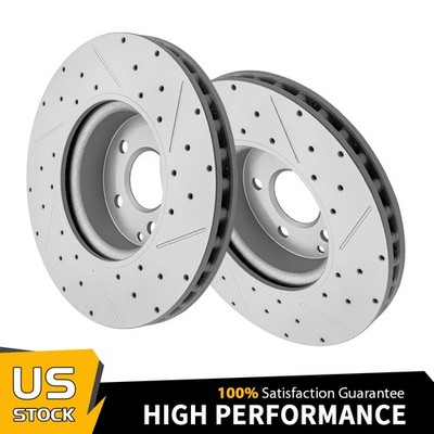 2PCS 322mm Front Disc Brake Rotors for Mercedes-Benz C300 E350 E400 C350 SLC300