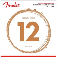 Fender 860L Phosphor Bronze Dura-Tone Coated Acoustic Guitar Strings 12-53
