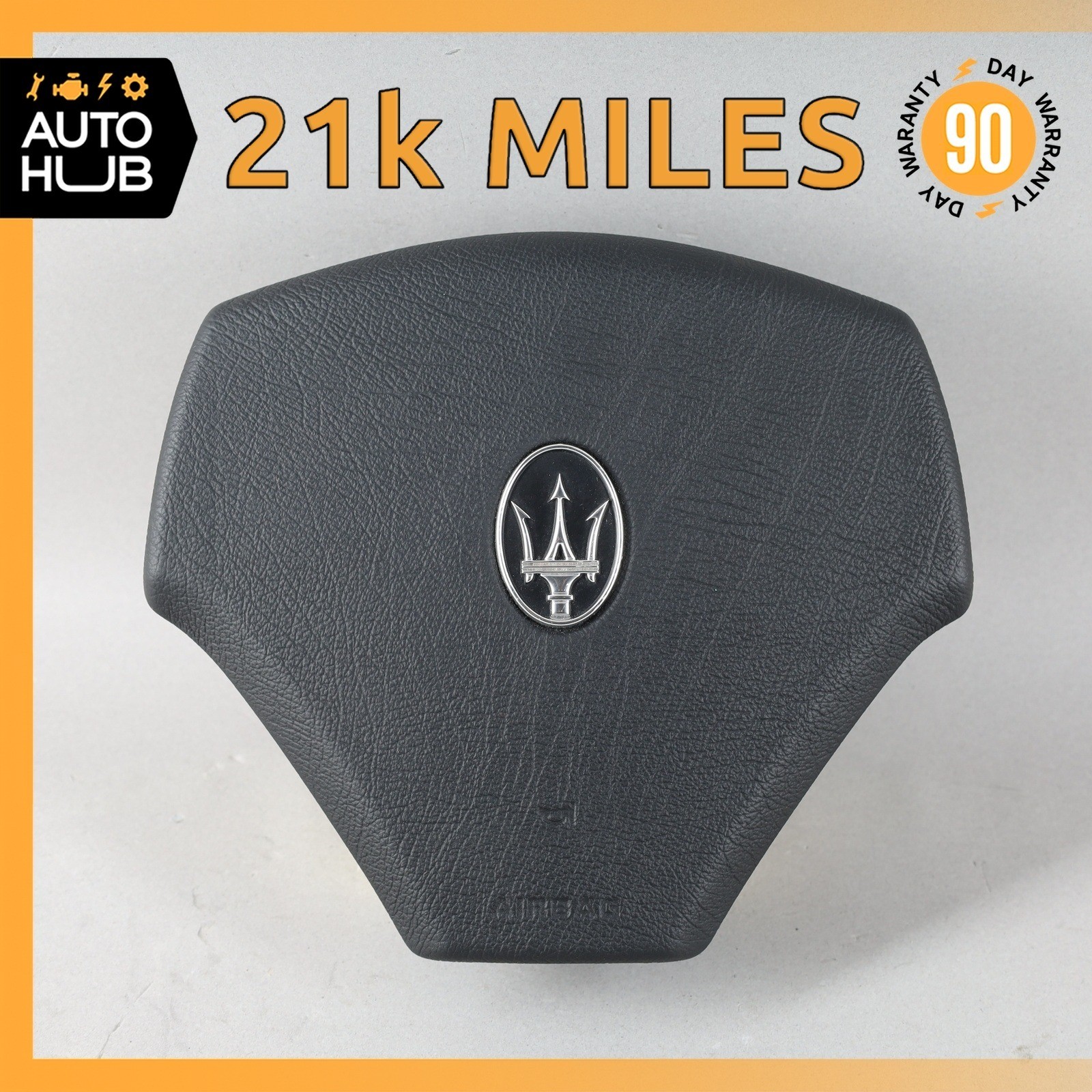 08-19 Maserati GranTurismo M145 Steering Wheel Air Bag Airbag Black OEM 21k