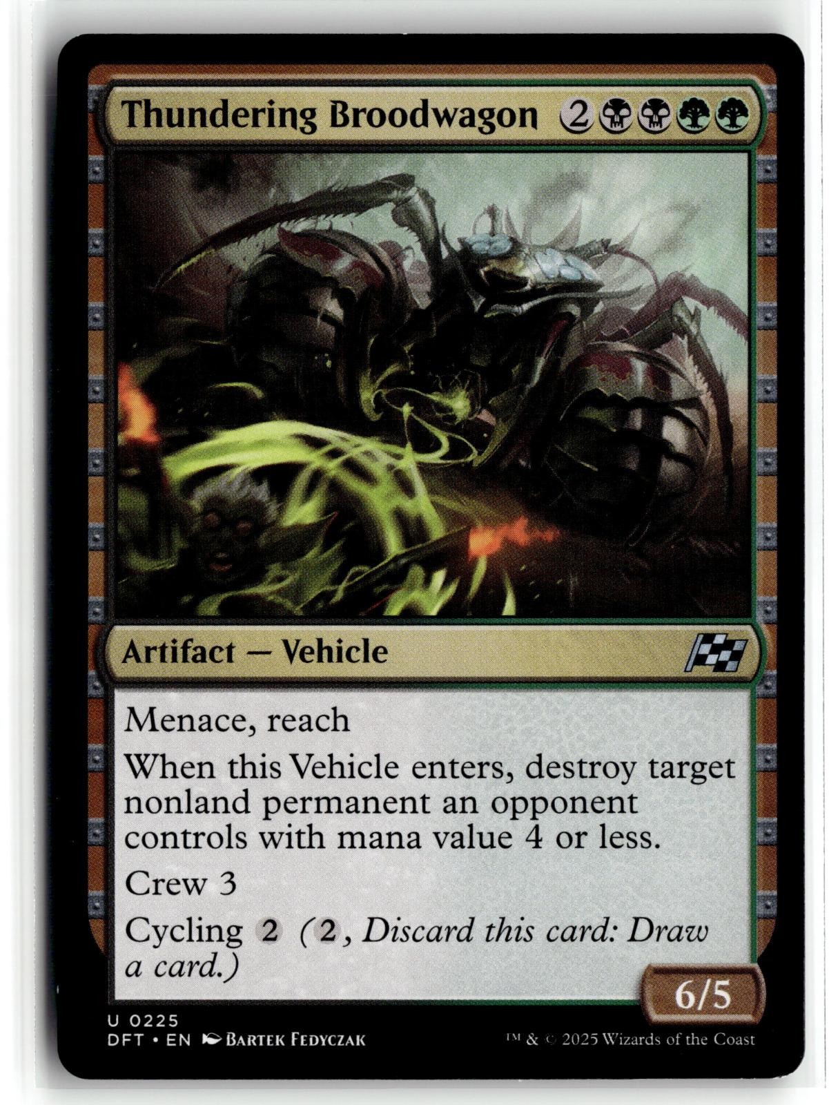 THUNDERING BROODWAGON 225 UNCOMMON AETHERDRIFT MAGIC: THE GATHERING LP