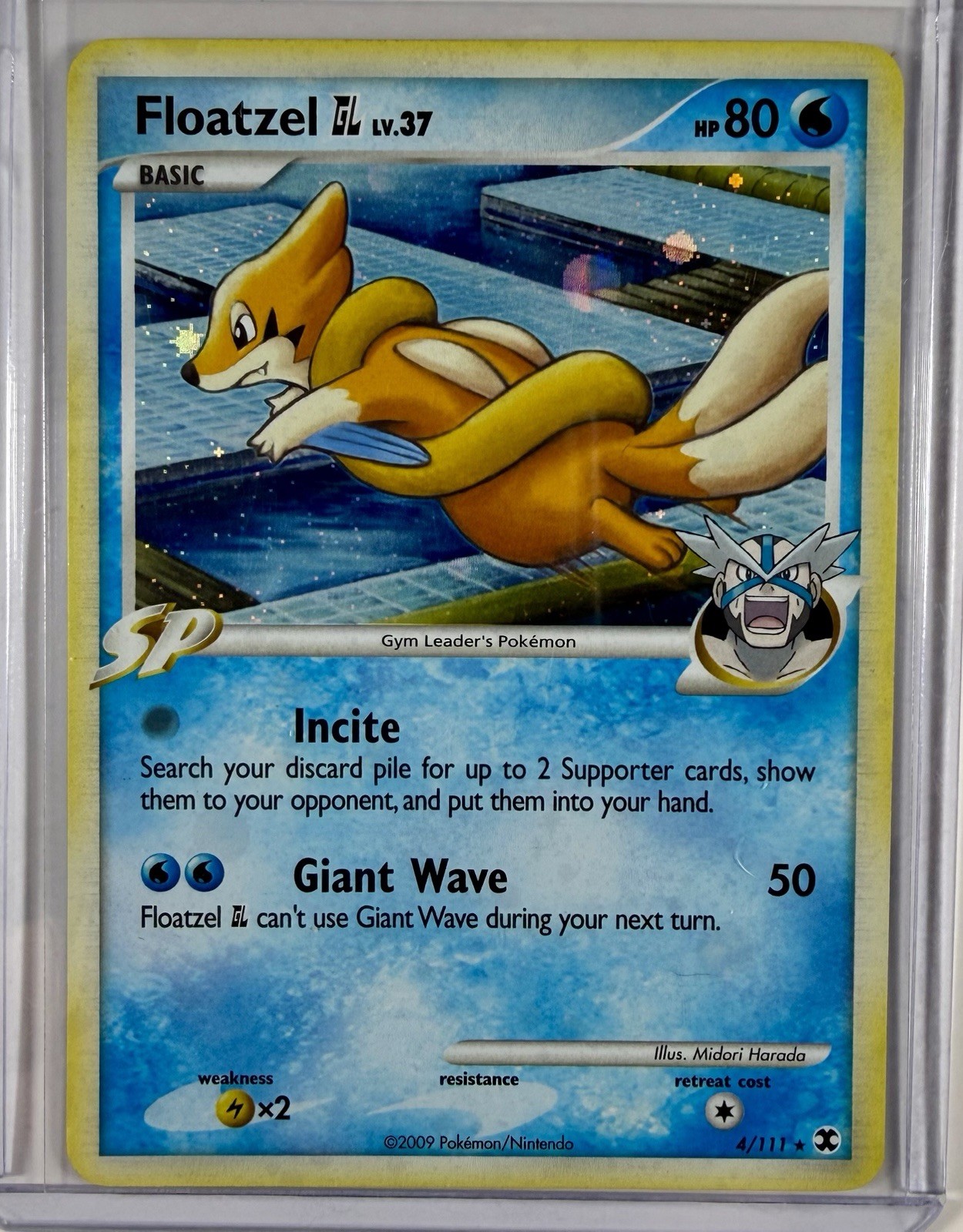 Floatzel GL 4/111 Pokemon Rising Rivals Holo Rare TCG 2009 NM