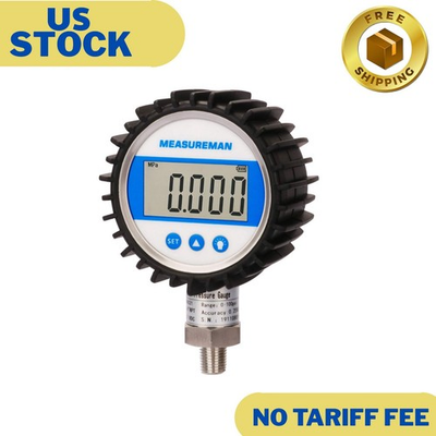 #ad #ad 3 1 8quot; Dial Size Digital Pressure Gauge 0 100psi bar Mpa Kpa 1 4quot; NPT Lower $67.17