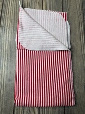 Hudson Baby Red White Striped Receiving Blanket 30x30 Inches 100 Cotton Soft