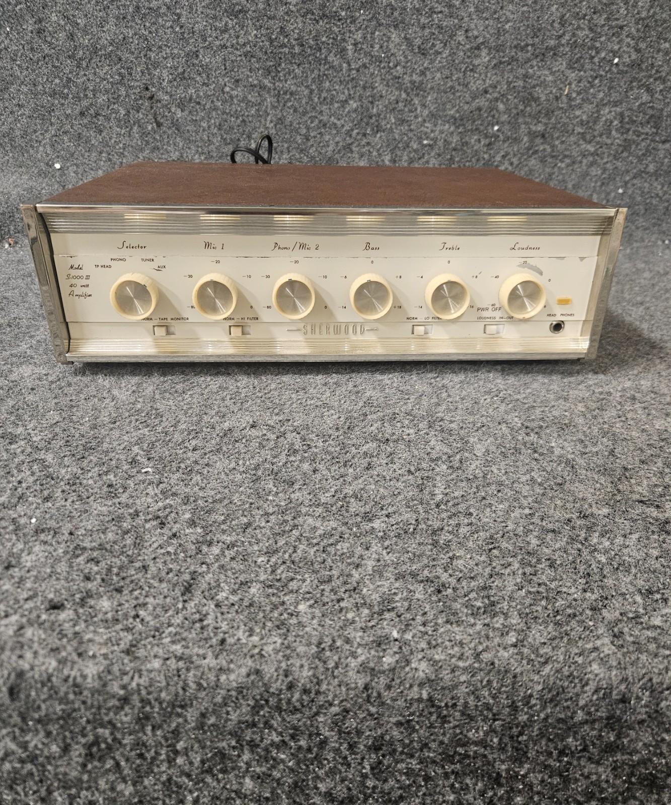 Sherwood Model S-1000 III Mono Tube Integrated Amplifier