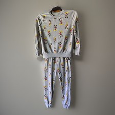 Disney Mickey Mouse 2 Piece Thin Sweatsuit Top And Bottom 10/12 Matching Set