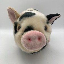 Plush Pig Pot Bellied Piglet Black Tan Realistic Aurora World Miyoni Tots
