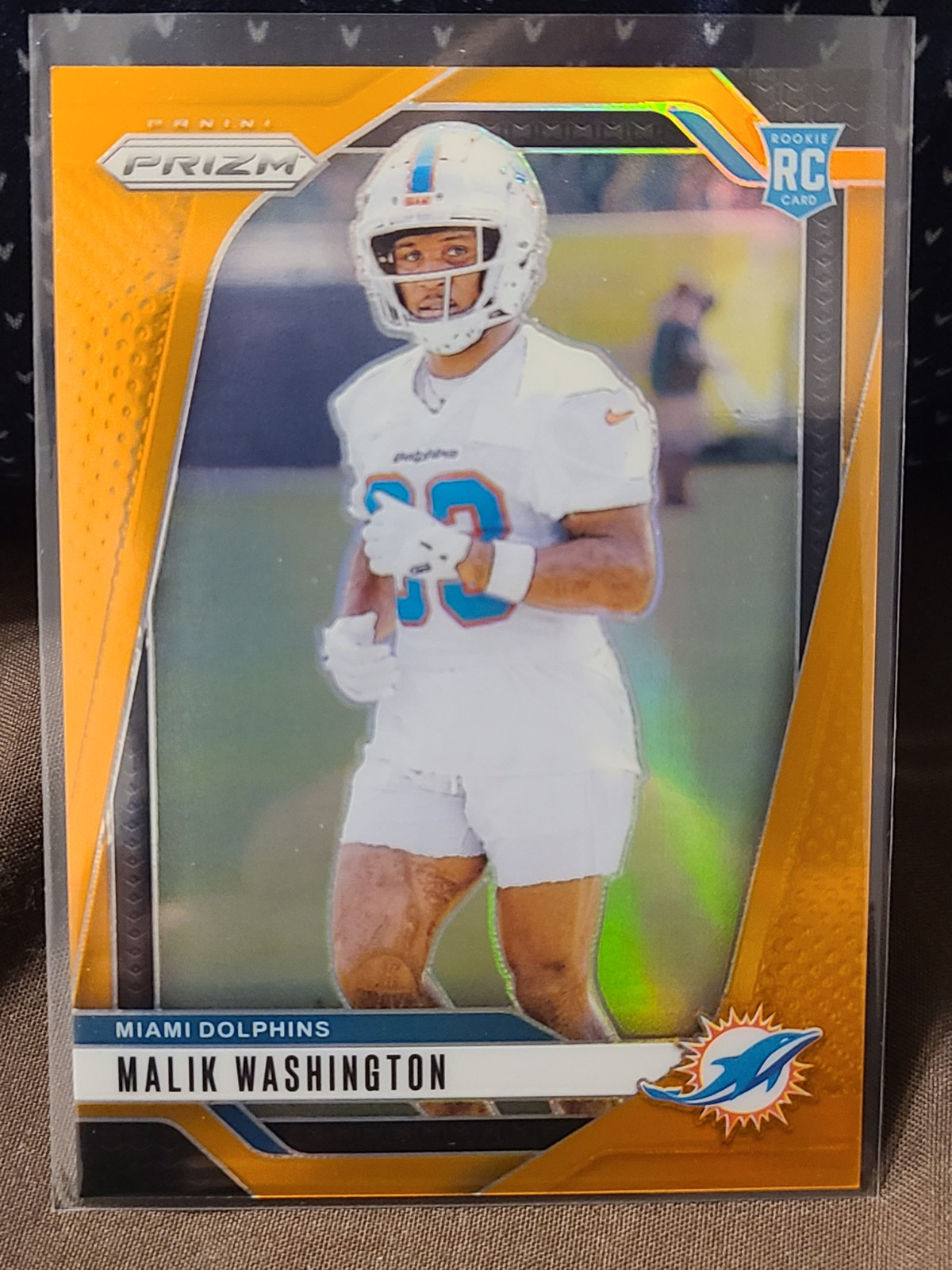 2024 Panini Prizm - Rookies Malik Washington #371 Orange Prizm /249 (RC) Miami