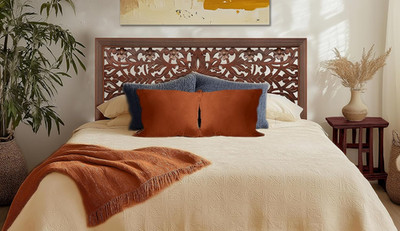 COTTON CRAFT Solid Wood Sturdy Queen Headboard - Compatible with All Bed Frame -