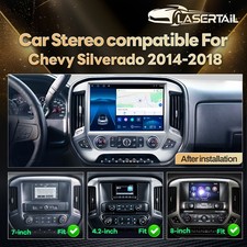 13.1" Car Stereo Carplay for Chevy Silverado GMC Sierra 1500 2500 3500 2014-2018