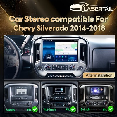 13.1'' Car Stereo Carplay for Chevy Silverado GMC Sierra 1500 2500 3500 2014-2018