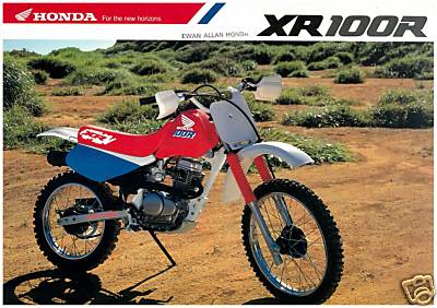 HONDA Brochure XR100 XR100R 1990 Sales Catalog REPRO | eBay