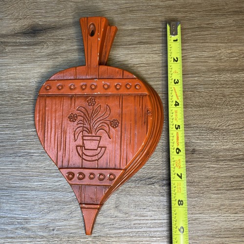 1966 Sexton Cast Metal 3D Wall Hanging Decor ORANGE Iron Oil Lamp Bellows Bucket - Picture 10 of 24