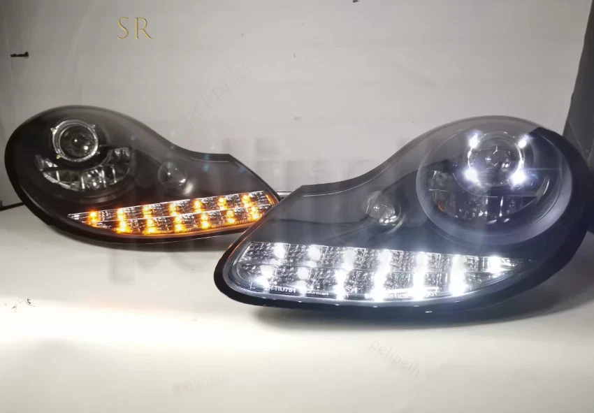 LED DRL Beam Lens Projector Headlights For Porsche 911 996 Boxster 986 1997-2004 Foto 2 de 4