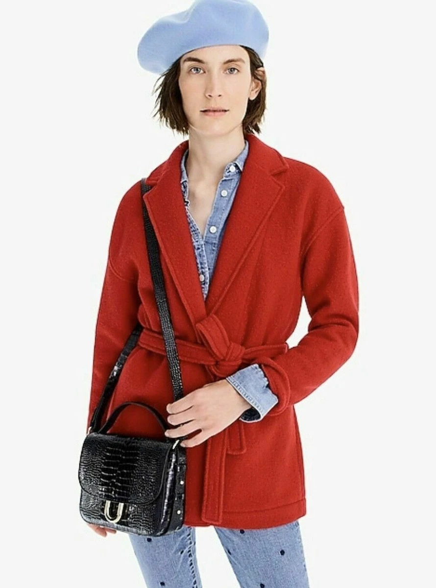Camille short wrap coat in italian hotsell boiled wool