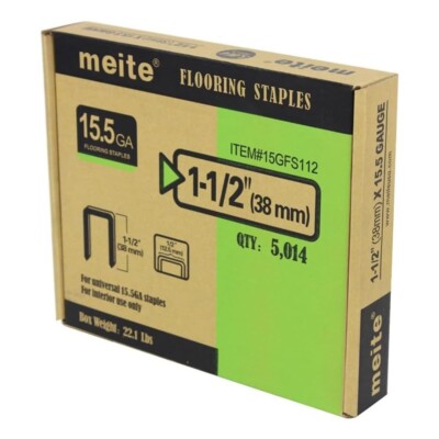 1,012- 50,14 pcs 15.5 Gauge 1-1/2'' Length Hardwood Flooring Staples Galvanized