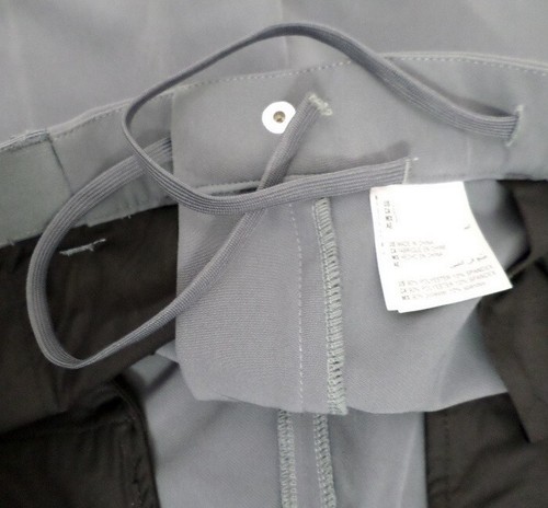 NUEVO ALFANI Para Hombre Gris Plano Frontal Pierna Recta Calce Clásico Pantalones Elásticos L Snap - Imagen 4 de 9