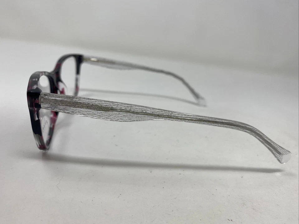 MARCO DE GAFAS PHOEBE P302 NEGRO 53-17-135 NEGRO/PÚRPURA/CRISTAL BORDE COMPLETO C390 Foto 3 de 4