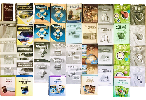 Abeka 7th Grade 7 Lot 43 Complete Curriculum Set Student Kit + Teacher Key Books