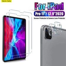 2in1 Tempered Glass For Ipad Pro 11 12.9 Rear Camera Lens Tablet Screen Protecto