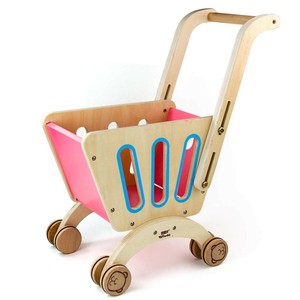 wooden grocery cart