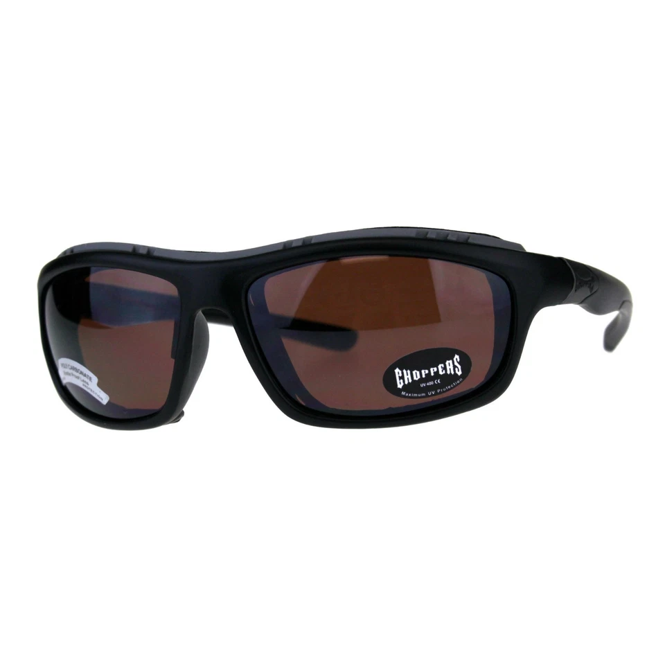 Choppers Hombres Motociclista Gafas de Sol Espuma Acolchadas Bloqueador de Viento UV 400 Foto 3 de 4