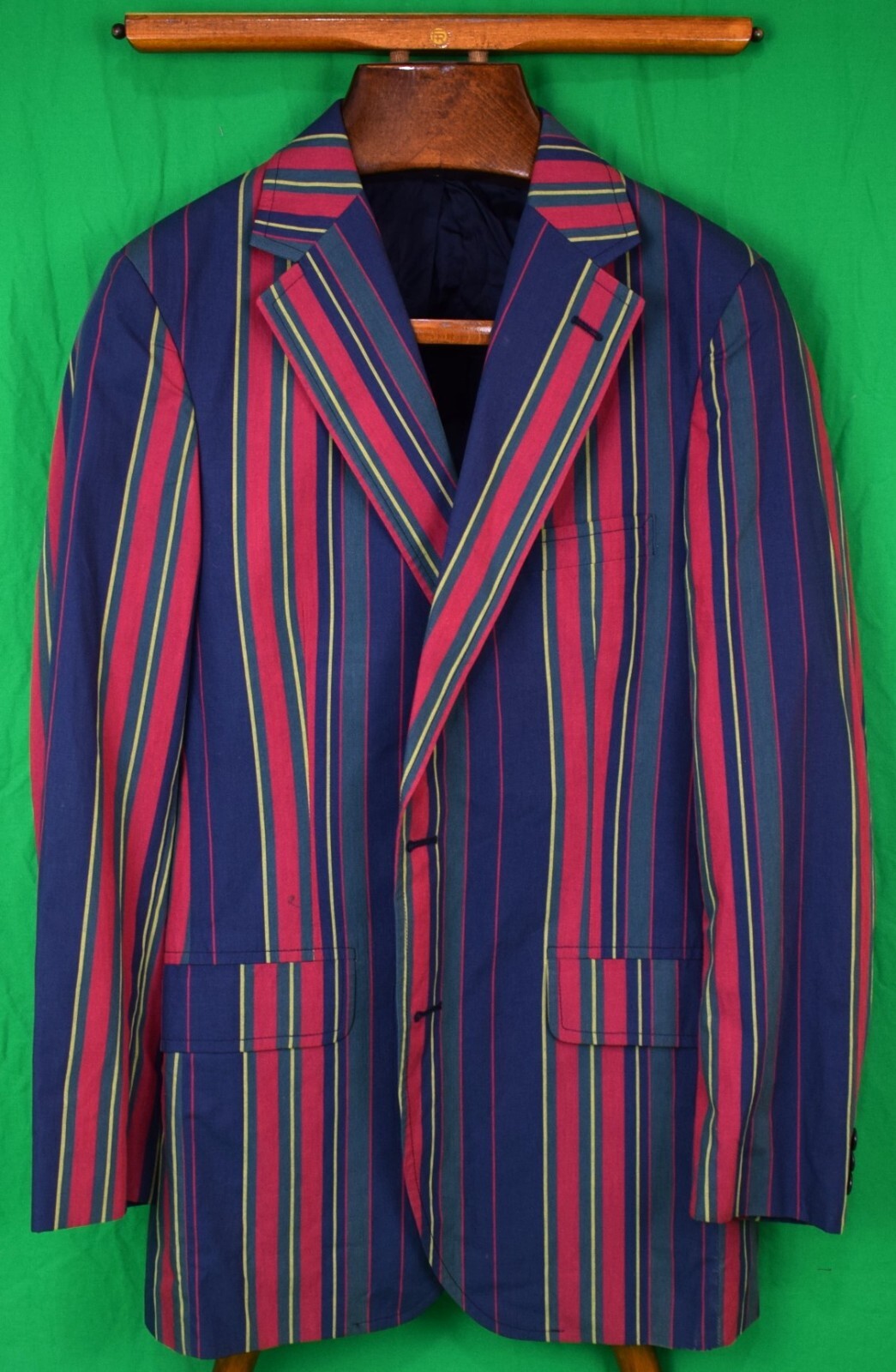 FILA "Blazer a canottaggio Brooks Brothers Regatta a righe anni '70" taglia 39R