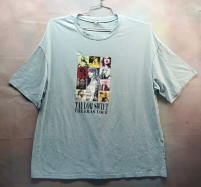 Taylor Swift The Eras Tour   T-Shirt X-Large Rare Baby Blue, New 