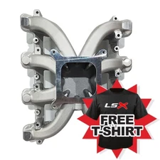 300-132 Single Plane Carb Intake Manifold for GM LS1 LS2 LS6 Cathedral Port