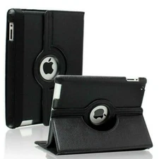 360 Rotating Leather Folio Case Cover Stand For iPad 234 Mini 2 3 4 Air 1 2 Pro