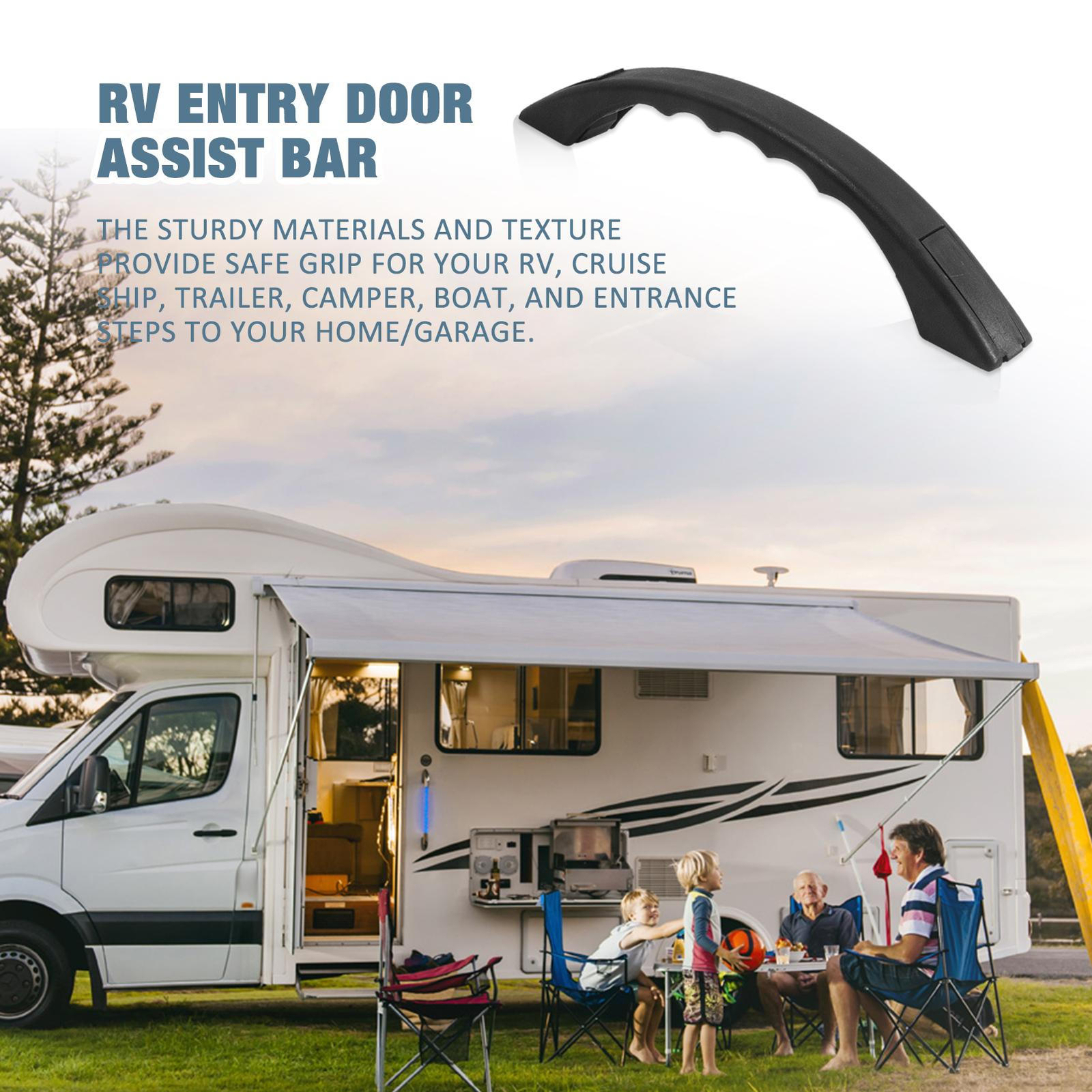 Plastic Grab HandleEntry Door Assist Bar for RV, Trailer, Camper