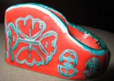 MID CENTURY MODERN HANDCRAFTED HORIZON CERAMIC PIPE REST ITALY