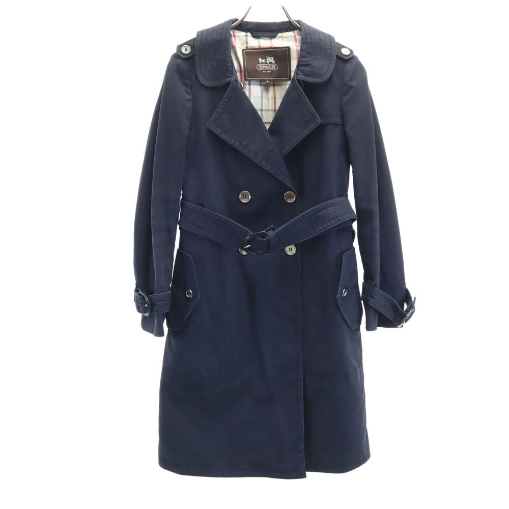 COACH trench cappotto 2 blu navy donna