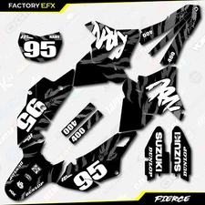 Black & White Fierce Polisport Restyle Graphics Kit fits Suzuki Drz400 Drz400sm
