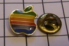 APPLE computer RAINBOW LOGO variant 6 pin badge Mac MACINTOSH