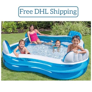 intex 56475ep 90in x 90in x 26in swim center family lounge inflatable pool