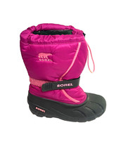 Sorel Flurry Pink  Gray Snow Boots Girls Size 5