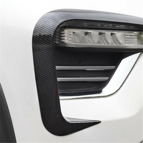 Carbon Fiber Front Fog Lamp Light Eyebrow Cover Trim For Ford Explorer 2020 2021 - Picture 3 of 8