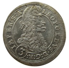Nr S5 - Kingdom of Bohemia - 3 Kreuzers 1700 Leopold I, KM#  590 geraltttt83