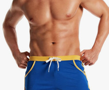 Men's Bodybuilding Workout Gym Shorts, Athletic Sports Running Shorts W/ Pouch