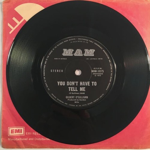 Gilbert O'Sullivan - Why, Oh Why, Oh Why - 7" Vinyl Single. 45rpm Record EX - Picture 3 of 3