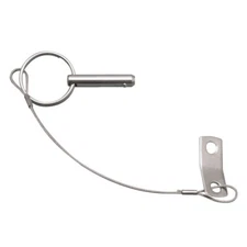STAINLESS STEEL LANYARD WITH PIN 1/4" BOAT HARDWARE, BIMINI HARDWARE