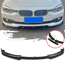 3PCS For BMW F30 320li Base 2012-2015 Front Lip Spoiler Splitter Gloss Black