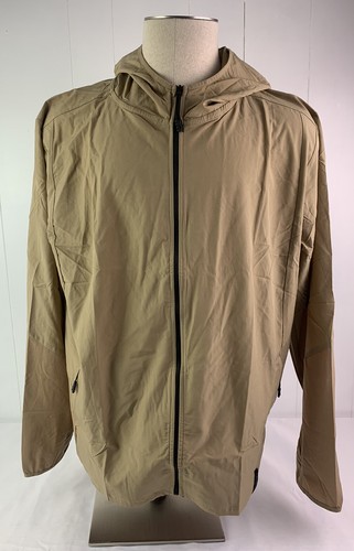 ZYIA Active Jacket NEW Men's 3XL Full Zip Hooded Khaki Sahara Jacket Lightweight - Picture 2 of 9