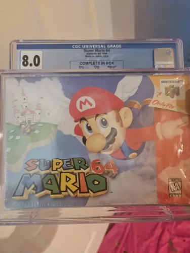 Super Mario Nintendo 64 Cib Cgc 8.0   1996 1st RUN!!!
