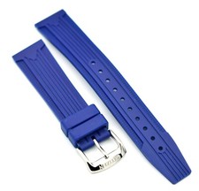 Original Citizen 18mm Blue Rubber Watch Strap For Eco Drive
