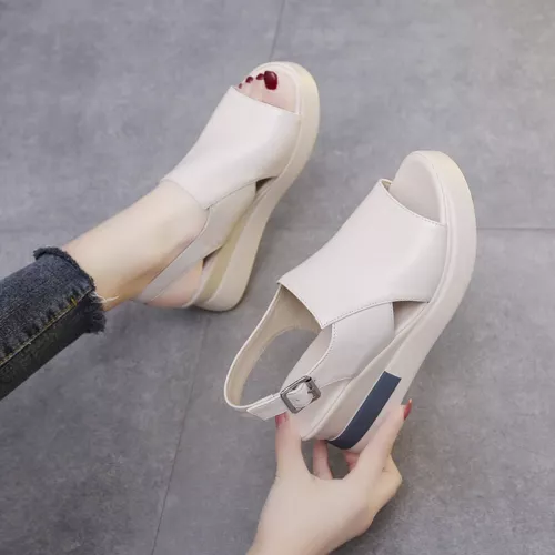 Orthopädische flache Damenschuhe mit Keilabsatz Sommer Freizeit Strand - Bild 4 von 18