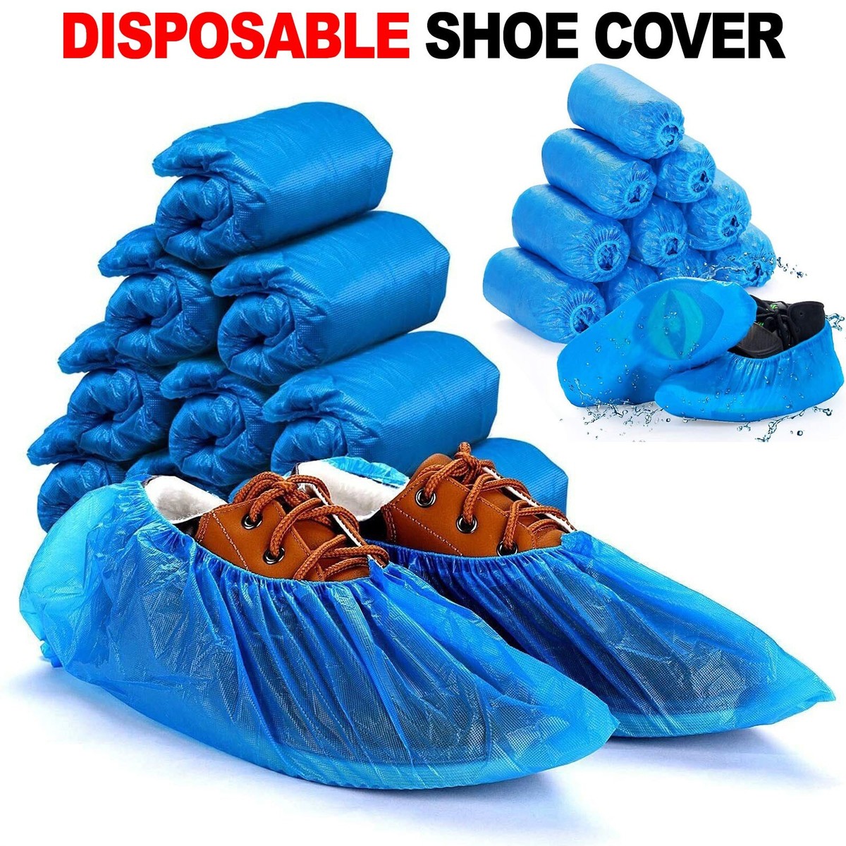 Disposable Shoe Covers Overshoe Protector Waterproof Reusable Mud